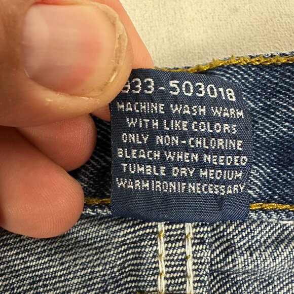 Full Blue Mens Jeans 36X32 100% Cotton Denim Classic Straight Leg Dark Wash - Picture 4 of 5